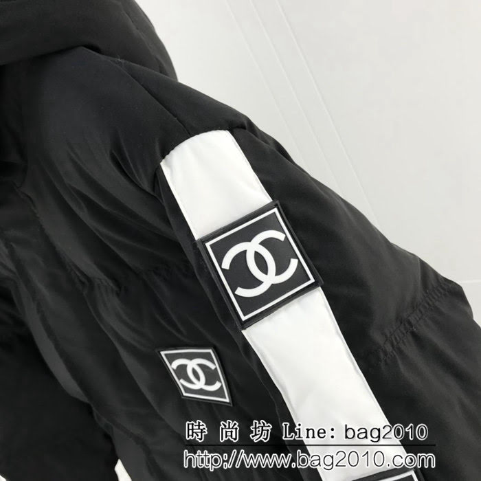 CHANEL香奈兒 vintage中古系列 18ss秋冬新款 中古膠章 羽絨棉服 情侶款   ydi1750